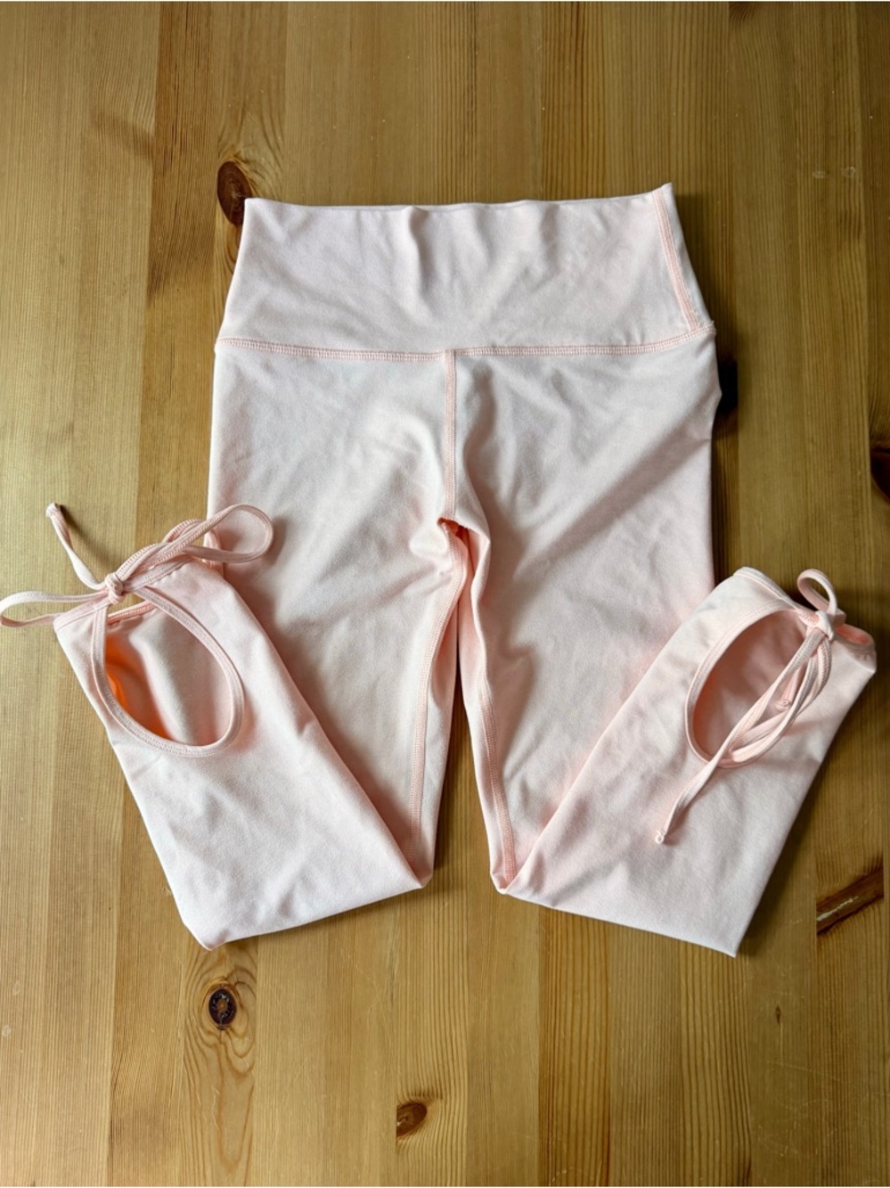 Aerie Chill Play Move Ballet Blush Pink Cropped Leggings Size Small Athleisure